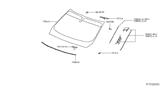 Diagram for Infiniti JX35 Windshield - 72712-3JA0A