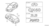 Diagram for Infiniti QX60 Emblem - 63890-9NA2A