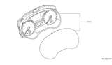 Diagram for 2016 Infiniti QX60 Speedometer - 24810-9NG0A