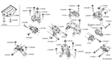 Diagram for 2017 Infiniti QX60 Transfer Case Mount - 11360-3JV0A