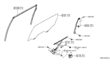 Diagram for 2018 Infiniti QX60 Window Run - 82331-3JA0C