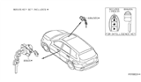 Diagram for Infiniti Door Lock Cylinder - H0601-9N01J