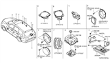 Diagram for Infiniti EX37 Car Speakers - 28152-1AK0A