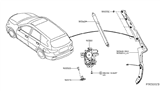 Diagram for Infiniti Tailgate Lock Actuator Motor - 90500-3JA1B