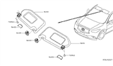 Diagram for Infiniti Sun Visor - 96400-3JA0A