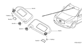 Diagram for Infiniti JX35 Sun Visor - 96401-3JA0A