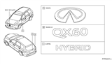 Diagram for 2015 Infiniti QX60 Emblem - 63890-9NA0C