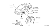 Diagram for Infiniti Wheelhouse - 76748-9NF0A