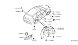 Diagram for Infiniti QX60 Wheelhouse - 76748-9NF0A