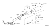 Diagram for 2015 Infiniti QX60 Exhaust Pipe - 20350-9NF1A