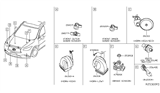 Diagram for Infiniti Parking Assist Distance Sensor - 25994-9NF0A