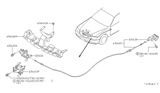 Diagram for 2000 Infiniti Q45 Hood Latch - 65601-6P100