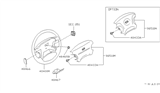 Diagram for 2000 Infiniti Q45 Steering Wheel - 48430-3H061