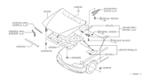 Diagram for 2001 Infiniti Q45 Hood Hinge - 65400-6P010