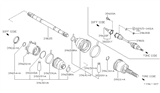Diagram for Infiniti Q45 Axle Shaft - 39705-6P600