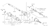 Diagram for 1999 Infiniti Q45 Axle Shaft - 39705-6P600