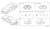 Diagram for 1999 Infiniti Q45 Emblem - 84895-6P100