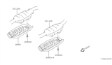 Diagram for 2000 Infiniti Q45 Exhaust Heat Shield - 20852-61U01