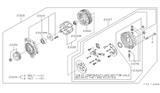 Diagram for 2001 Infiniti Q45 Alternator - 23100-3H000