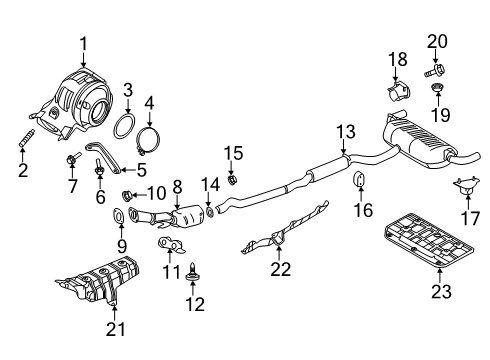 2019 Infiniti QX50 Tube-Exhaust,Front W/Catalyst Converter Diagram for 200A0-5NA4B