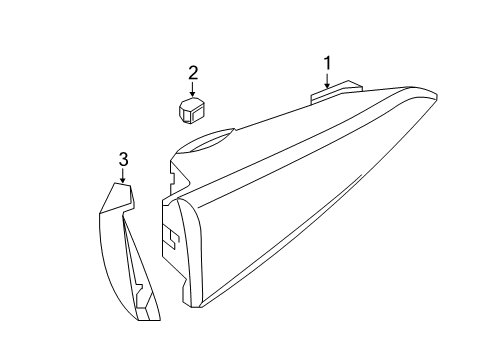 2019 Infiniti QX30 Backup Lamp Assy-LH Diagram for 26545-5DC0B