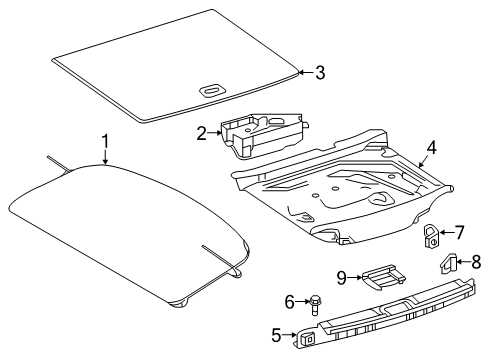 2018 Infiniti QX30 Plate-Luggage,Rear Diagram for 84992-5DA0A