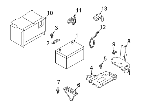 2019 Infiniti QX50 Cover-Battery Terminal Diagram for 24345-5NA0A