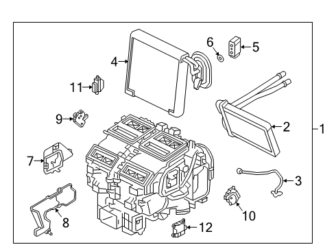 2019 Infiniti QX50 Bracket-Front Heater Unit Diagram for 27175-5NA0A