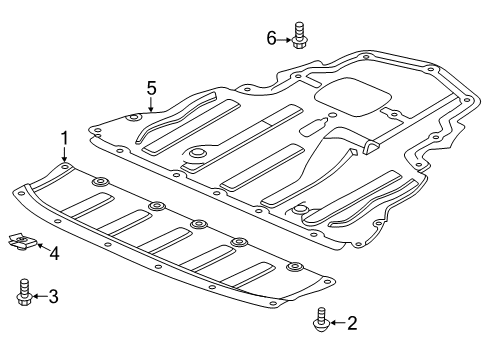 2019 Infiniti QX50 Cover-Front Under Diagram for 75881-5NA0A