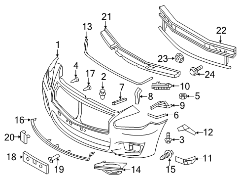 2016 Infiniti Q70 Moulding-Front Bumper,Lower Diagram for F2084-1A62A