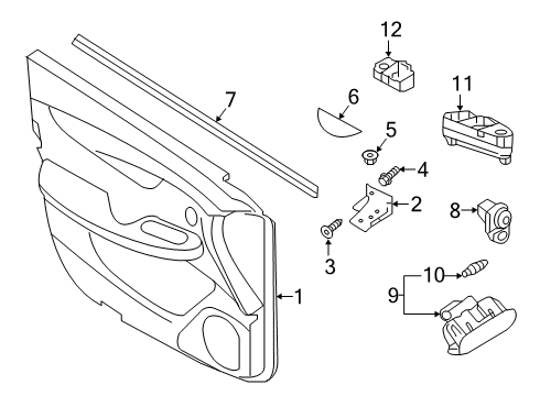 2019 Infiniti QX50 Seal Assy-Front Door Inside LH Diagram for 80835-5NA0A