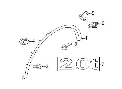 2019 Infiniti QX50 Side Front Right Emblem Diagram for 63890-5NA0A