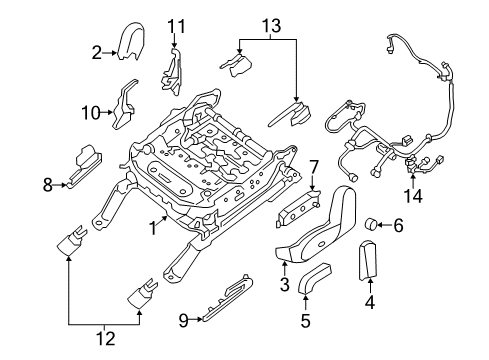 2016 Infiniti QX60 Protector-Harness Diagram for 873A8-9PG0A