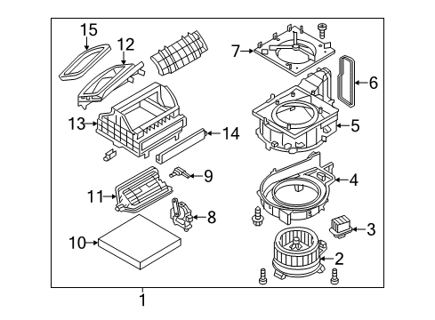 2018 Infiniti Q70L Blower Assy-Front Diagram for 27200-1MA1A