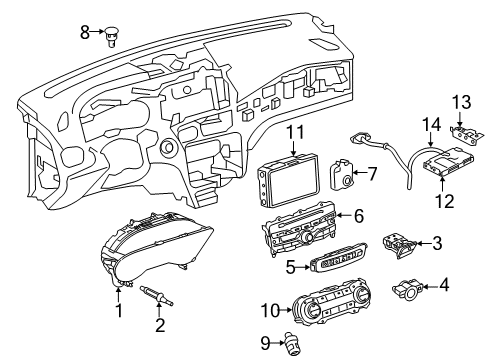 2019 Infiniti QX30 Controller Assembly-Display & It Master Diagram for 28387-4DL4A
