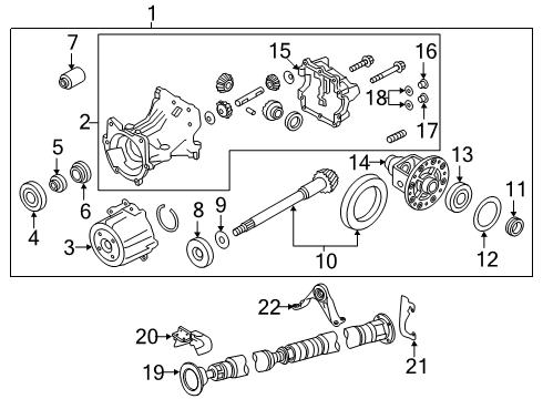 2019 Infiniti QX50 Support Assembly-Center Bearing Diagram for 37510-5NA0B