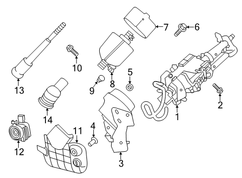 2019 Infiniti QX50 Clutch-Steering Diagram for 48881-5NF0A