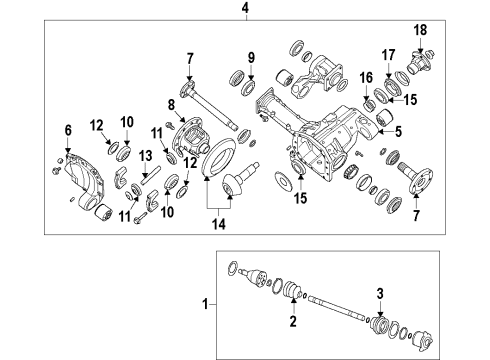 2020 Infiniti QX80 Front Axle, Axle Shafts & Joints, Differential, Drive Axles, Propeller Shaft Diagram