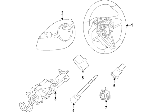 Wheel Assy-Steering, Less Pad Diagram for 48430-5NB3A