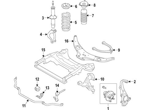 Shock Absorber Kit-Front Diagram for E6110-5CB3A