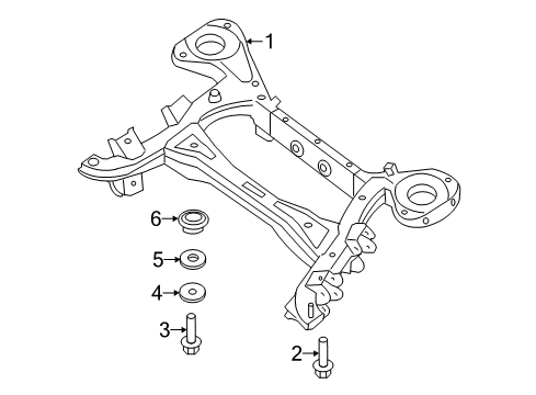 2020 Infiniti QX80 Suspension Mounting - Rear Diagram