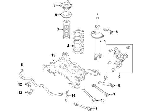 Shock Absorber Kit-Rear Diagram for E6210-5CC3A