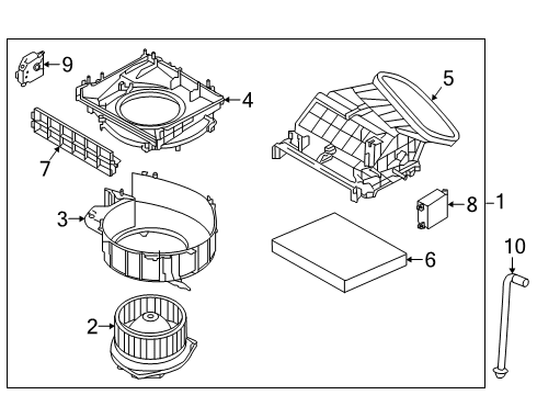 Air Filter Kit-Air Conditioner Diagram for 27277-6CA1A