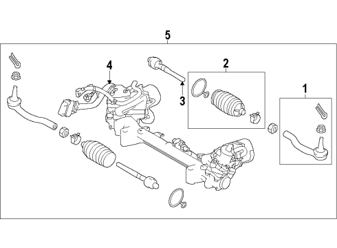 Gear Assembly - Power Steering Diagram for 49200-5CA1C