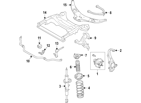 Shock Absorber Kit-Front Diagram for E6110-5CA3A