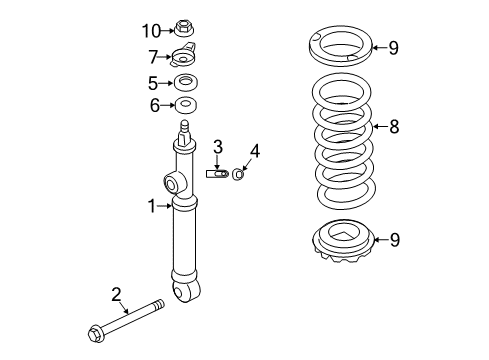 Shock Absorber Kit-Rear Diagram for E6211-6JS7A