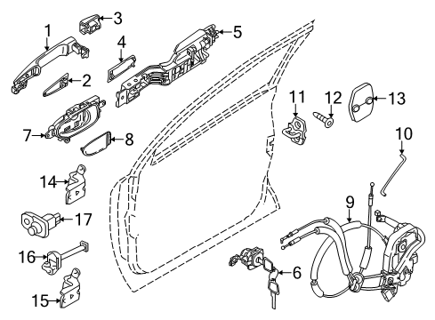 Link Assembly-Check,Front Door LH Diagram for 80431-1LA3A