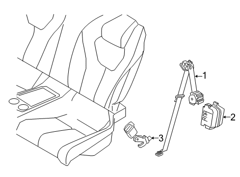 2020 Infiniti Q60 Rear Seat Belts Diagram