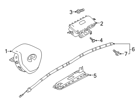 Module Assembly - Air Bag, Driver Diagram for 98510-5NA0A
