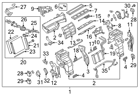 Heating Unit Assy-Front Diagram for 27110-1LB3A